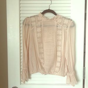 Free People Embroidered Top